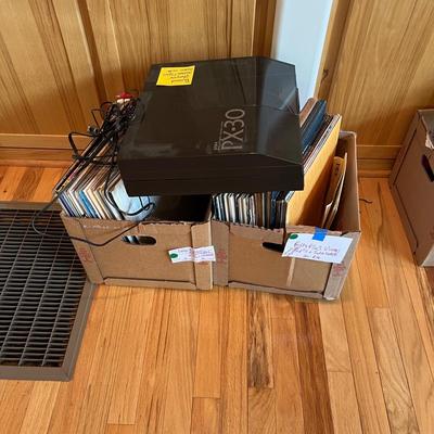 Fifty Plus Vinyl LP’s & Aiwa Turntable (L2-RG)