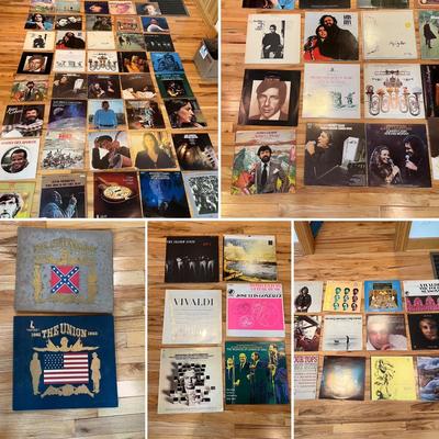 Fifty Plus Vinyl LP’s & Aiwa Turntable (L2-RG)