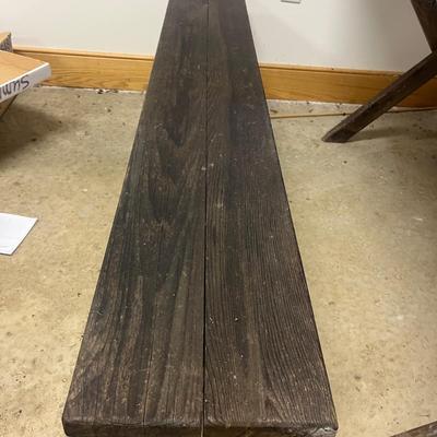 Wooden Picnic Table With Two Benches (2G1-MG)