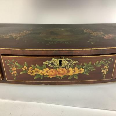 594 Antique Victorian Handpainted Dressing Mirror
