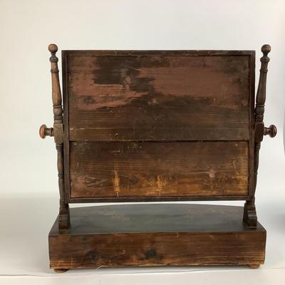 594 Antique Victorian Handpainted Dressing Mirror