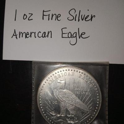 1 oz .999 fine silver