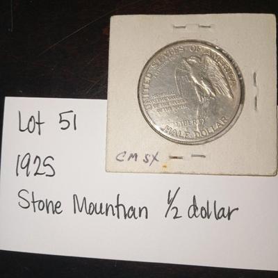1925 stone mountain 1/2 dollar