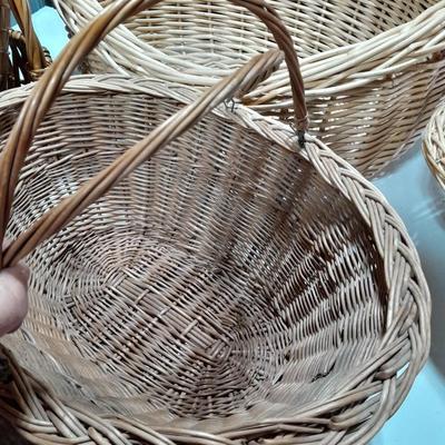 Assortment of big wicker baskets
