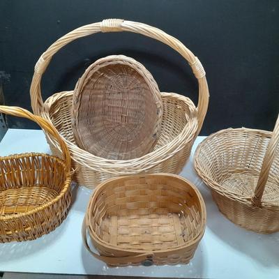 Assortment of big wicker baskets