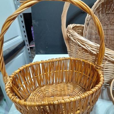 Assortment of big wicker baskets