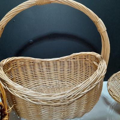 Assortment of big wicker baskets