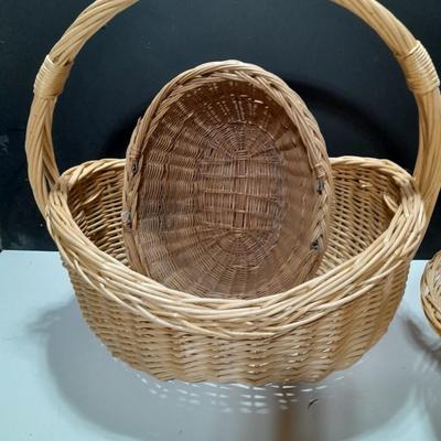 Assortment of big wicker baskets