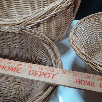 Assortment of big wicker baskets