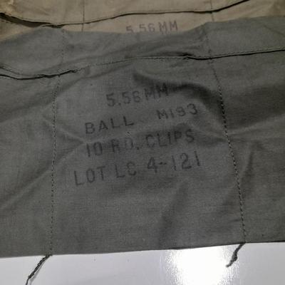 Variety of Military issued pouches and Bandoleer bags