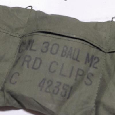 Bandoleer with Ammunition 8 RD. Clips - Ammo marked L C 6 7