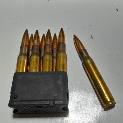 Bandoleer with Ammunition 8 RD. Clips - Ammo marked L C 6 7