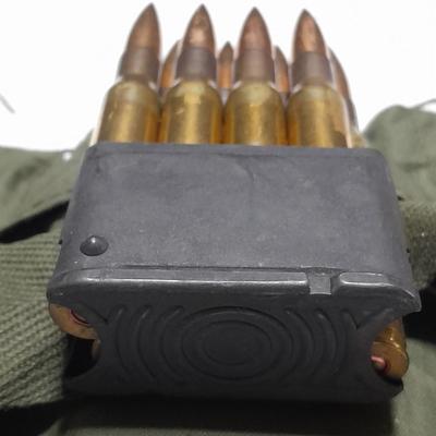 Bandoleer with Ammunition 8 RD. Clips - Ammo marked L C 6 7