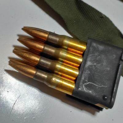 Bandoleer with Ammunition 8 RD. Clips - Ammo marked L C 6 7