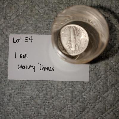 1 roll of silver mercury dimes