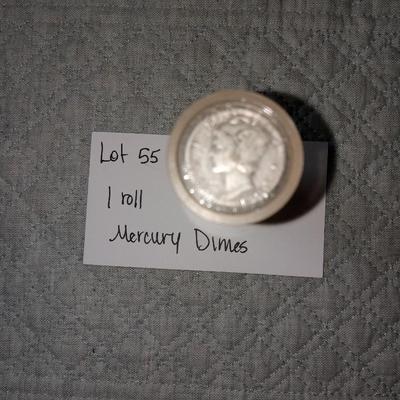 1 roll mercury dimes