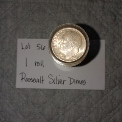 1 roll silver Roosevelt dimes