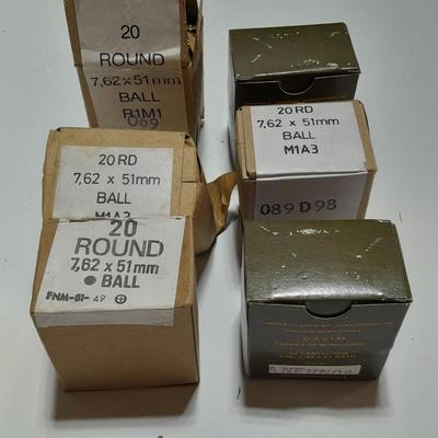 Assortment of 7.62 x 51mm Ammunition