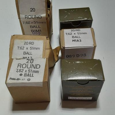 Assortment of 7.62 x 51mm Ammunition