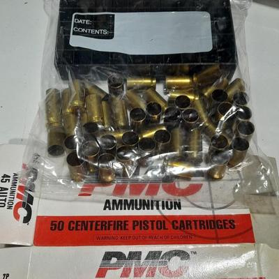 BRASS ONLY - already shot shells - ..45