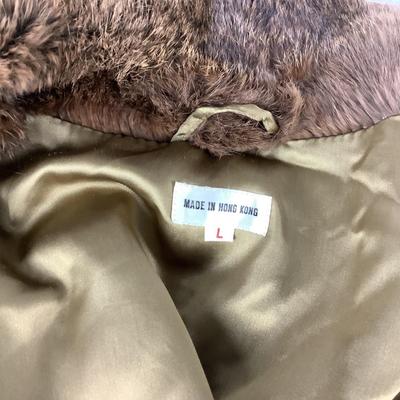 600 Dyed Rabbit Fur Jacket With Suede Tassels