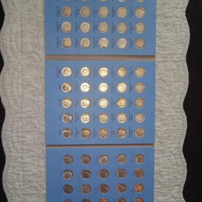 Whitman Dime book with dimes