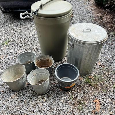 Two Large Garbage Cans & More (G-MK)