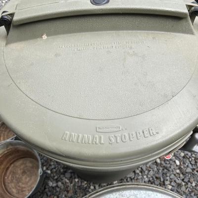 Two Large Garbage Cans & More (G-MK)