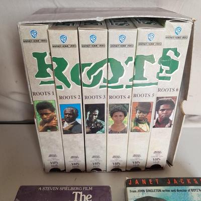 Collection of great movies on VHS - ROOTS - The color Purple - and Poetic Justice
