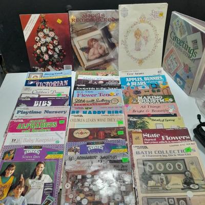Variety of cross stitch / crafting books & pamphlets