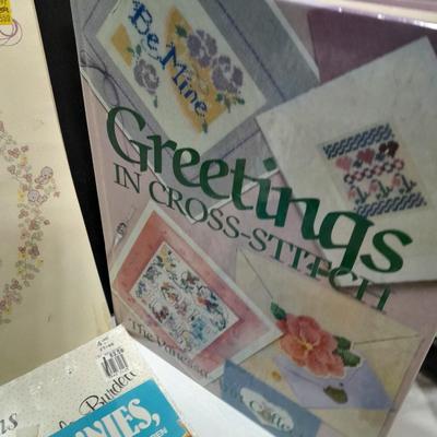 Variety of cross stitch / crafting books & pamphlets