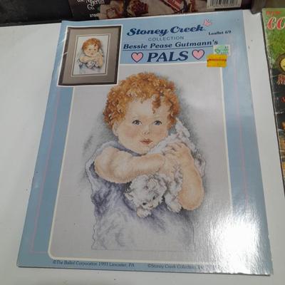 Variety of cross stitch / crafting books & pamphlets