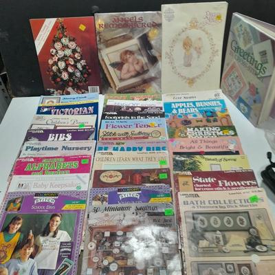 Variety of cross stitch / crafting books & pamphlets