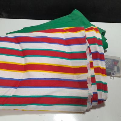 Large pieces of fabric and some sewing notations