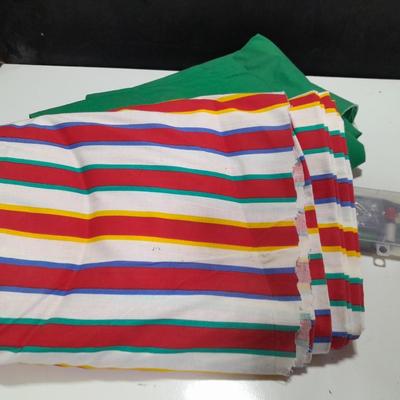 Large pieces of fabric and some sewing notations