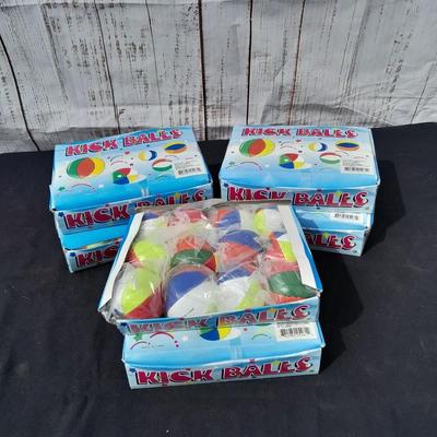 Boxes of brand-new Kick balls - Hackey sacks