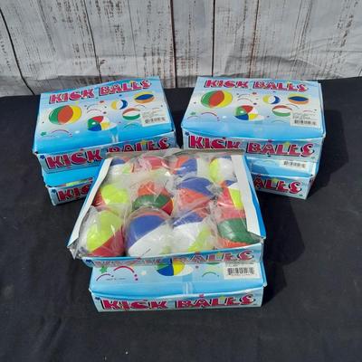 Boxes of brand-new Kick balls - Hackey sacks