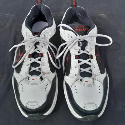 Men's size Nike Tennis shoes - lightly used with shoe organizer