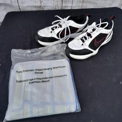 Men's size Nike Tennis shoes - lightly used with shoe organizer