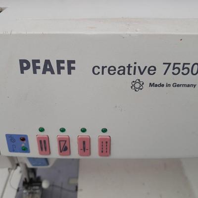PFAFF Creative 7550 Germany made sewing machine with accessories (no power cord)