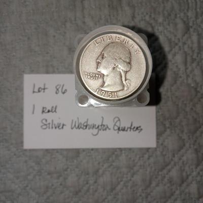 1 roll of silver Washington quarters