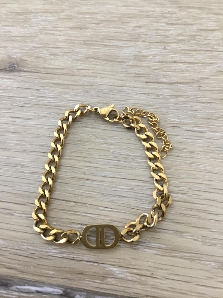 Adjustable Bracelet with Gold Charms main image 1