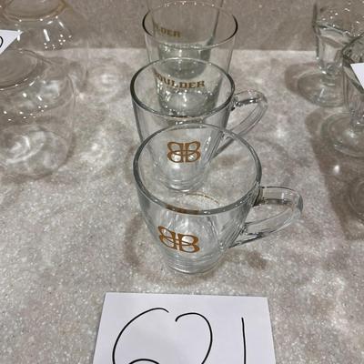2 Clear Glasses, 2 Clear Glass Cups
