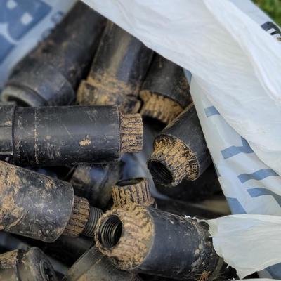 Lot of soaker hoses with fittings
