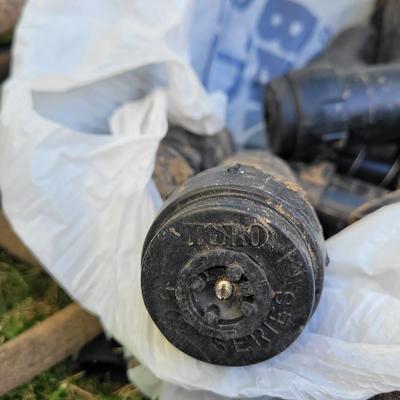 Lot of soaker hoses with fittings