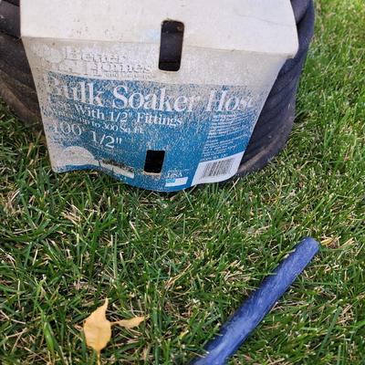 Lot of soaker hoses with fittings