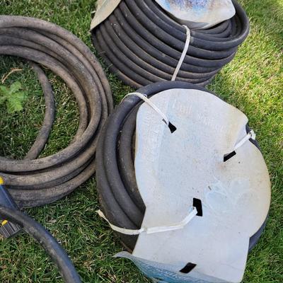 Lot of soaker hoses with fittings