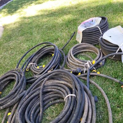 Lot of soaker hoses with fittings