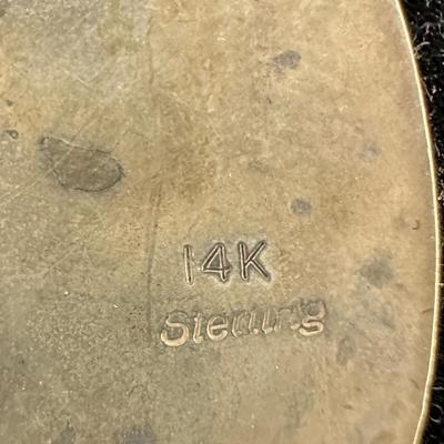 Sterling & 14kt pierced Earring