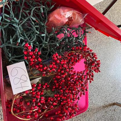 Bundle Of Christmas Garland, Lights & Table Decor